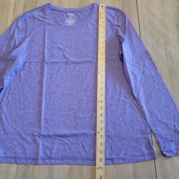 Danskin Now Loose Fit Long‎ Sleeve Pullover Active Top XL 16-18 Purple NEW - Picture 3 of 5
